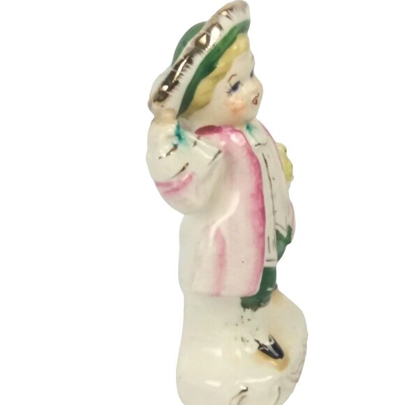 Pac Japan MCM Colonial Boy Figurine Porcelain Signed Vintage Granny Charm - Picture 3 of 7